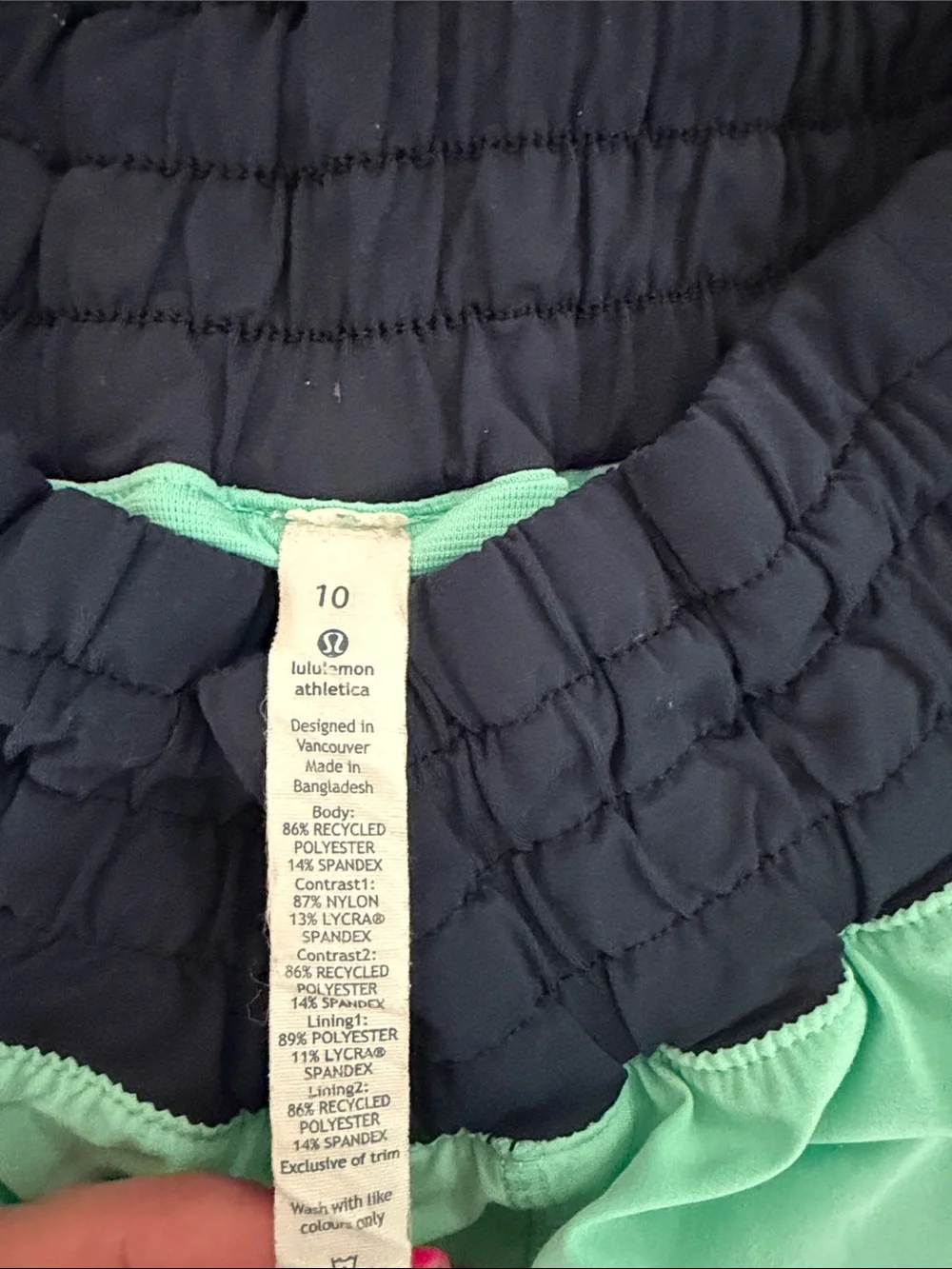 Women’s Aqua Athletic Shorts with Navy Trim lululemon